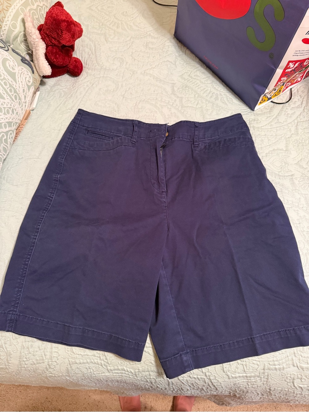 Kim Rogers Navy Bermuda Shorts